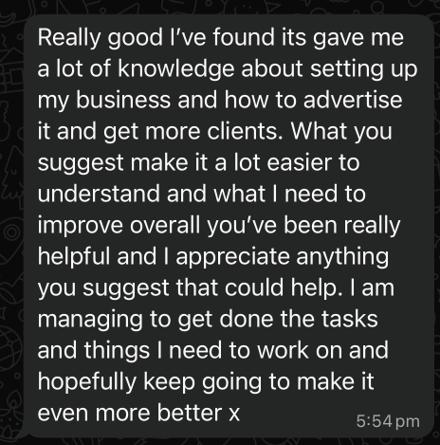 Message from a student