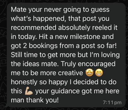 Message from a student